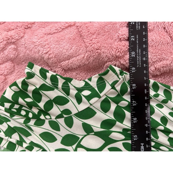 Vintage‎ 90s Y2K Milkmaid Babydoll Tie Back Coquette Fairy Forest Leaf Print XL - Picture 12 of 14